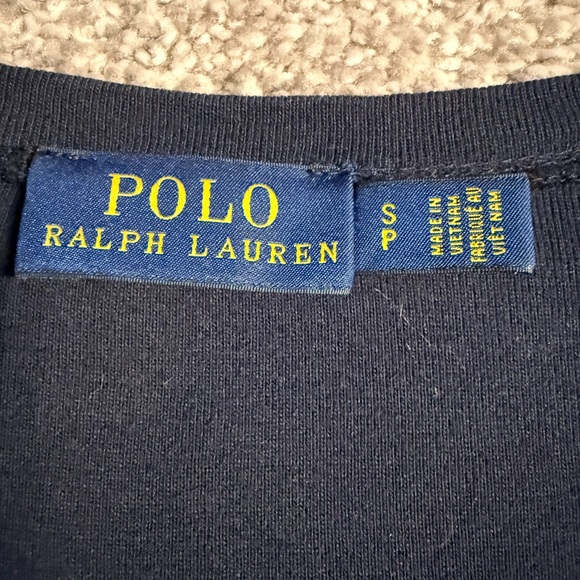 Ralph Lauren Women's Navy Long Sleeve V-Neck Tee - Picture 3 of 5
